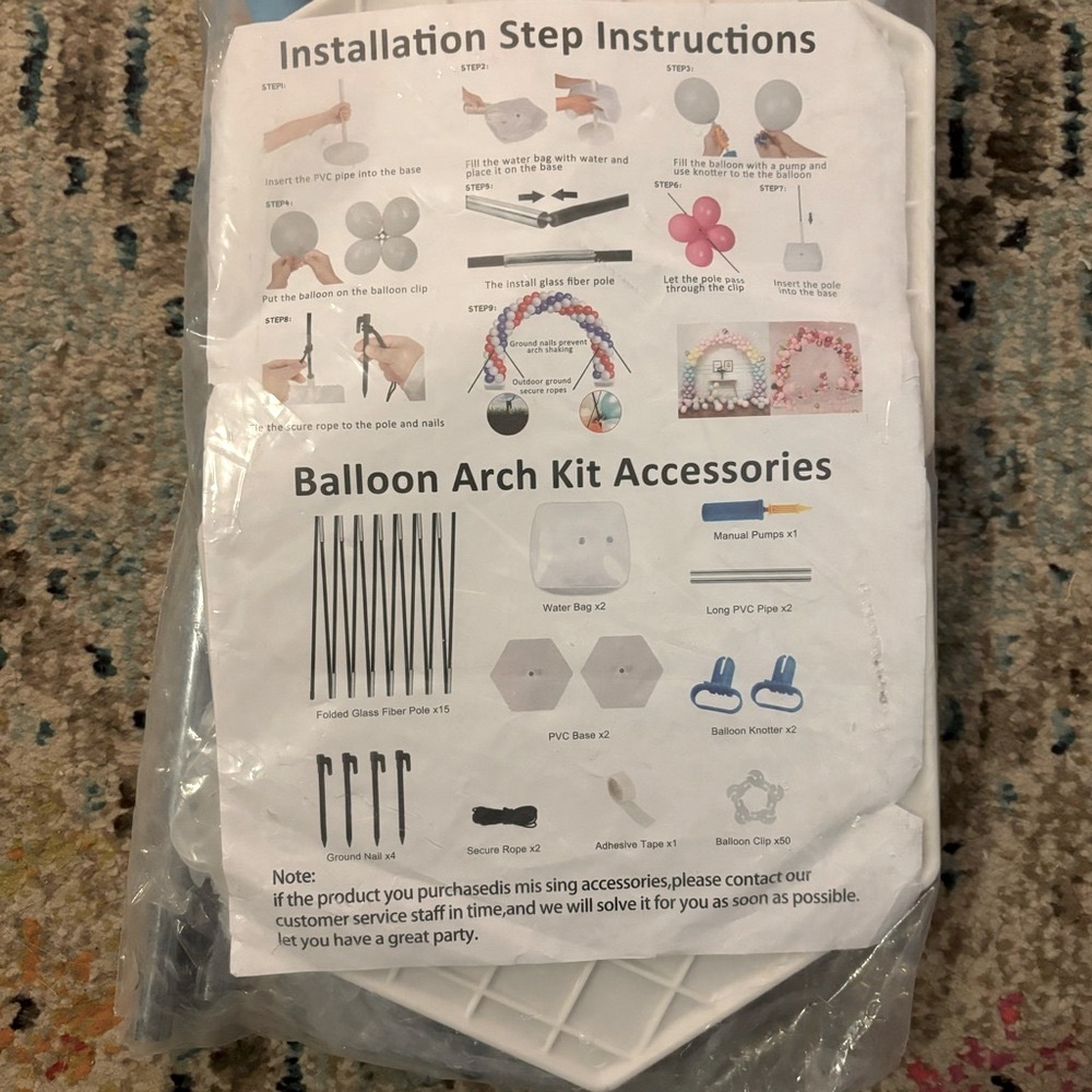 Never opened balloon arch kit